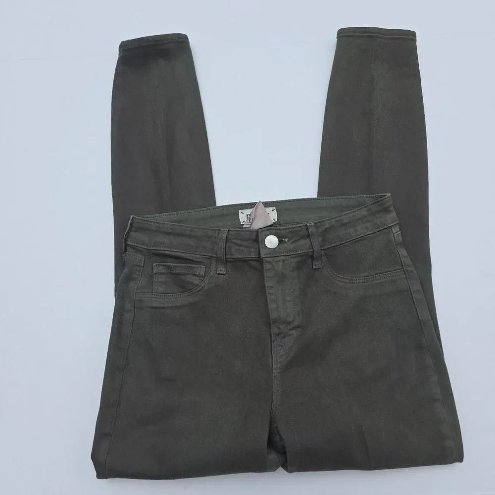 L'AGENCE Margot High Rise Skinny Jeans Dark Graphite Gray 26